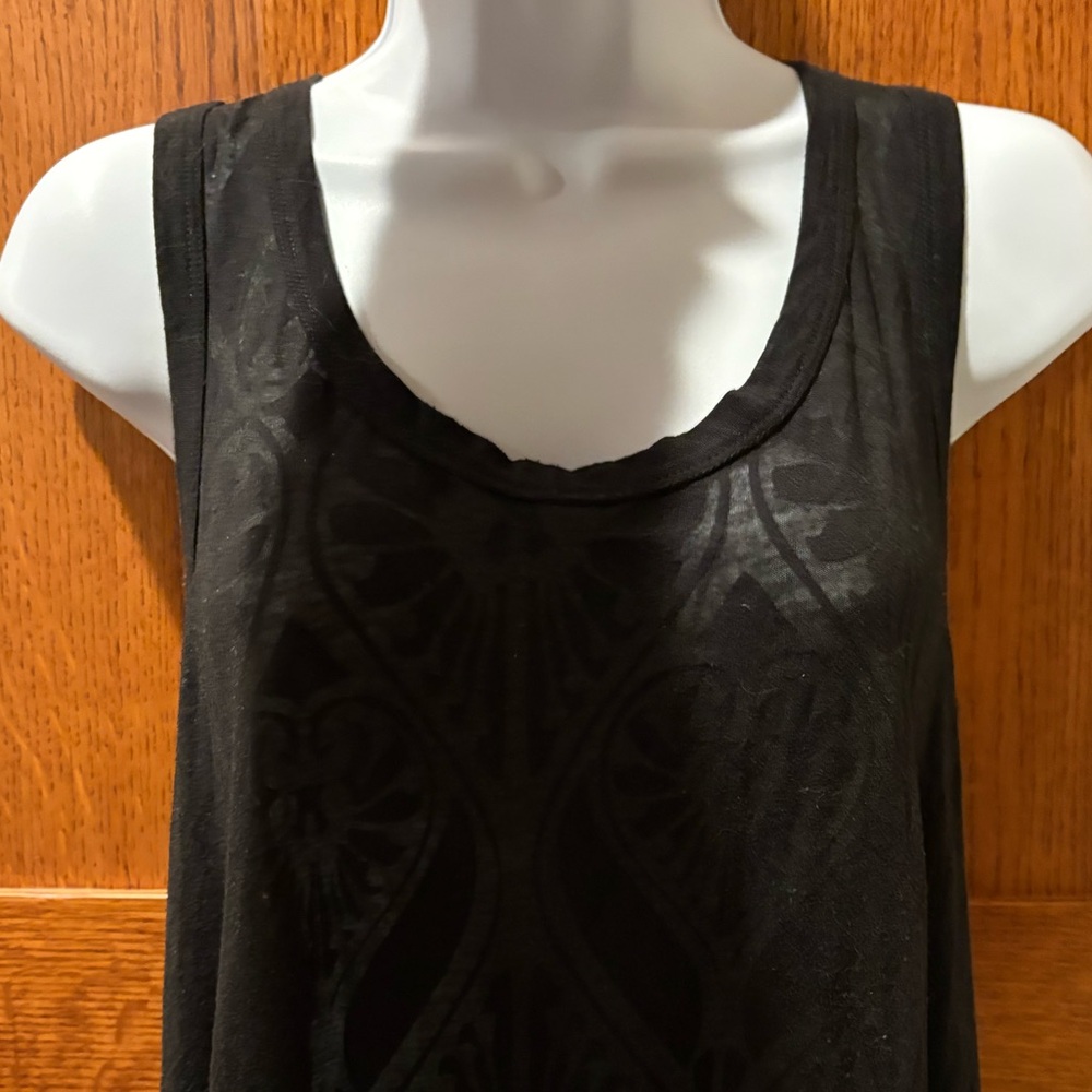 Black Burnout Swimsuit Cover-up Dress Medium - Picture 2 of 9